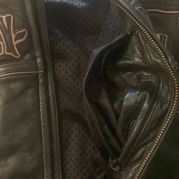 Women’s Harley Davidson Leather Jacket Pink Rose, petite Small EUC​​​​​​​​ - Picture 7 of 10